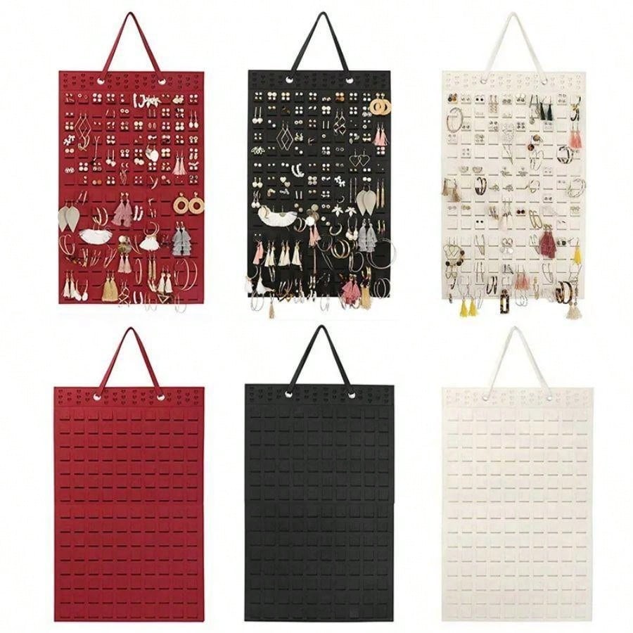 300Pairs Hanging Jewelry Organizer Bag for Earrings Necklace Bracelets Display Storage Double Sided Felt Rotating Hanger Joyero