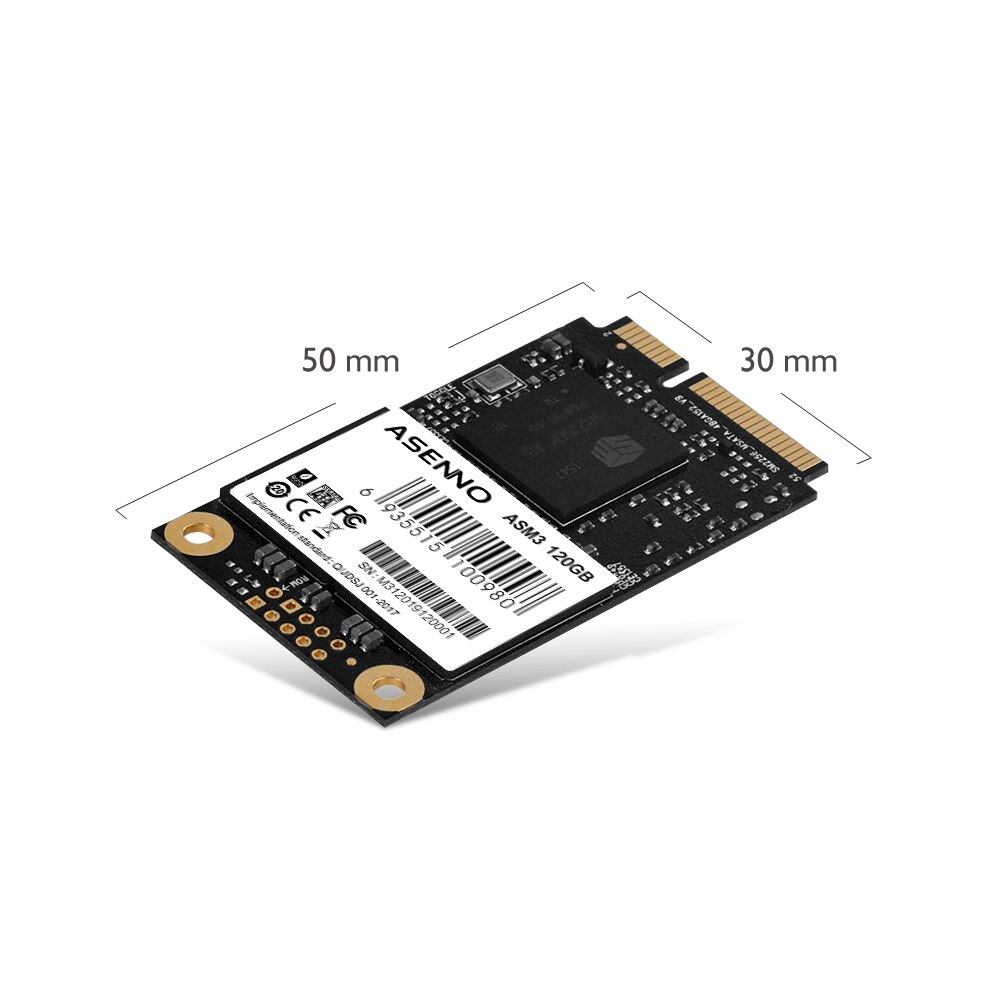 Asenno SSD mSATA 120GB 240GB 480GB 512GB 1TB Mini SATA Interne fest Zustand Antrieb für Laptop Schreibtisch