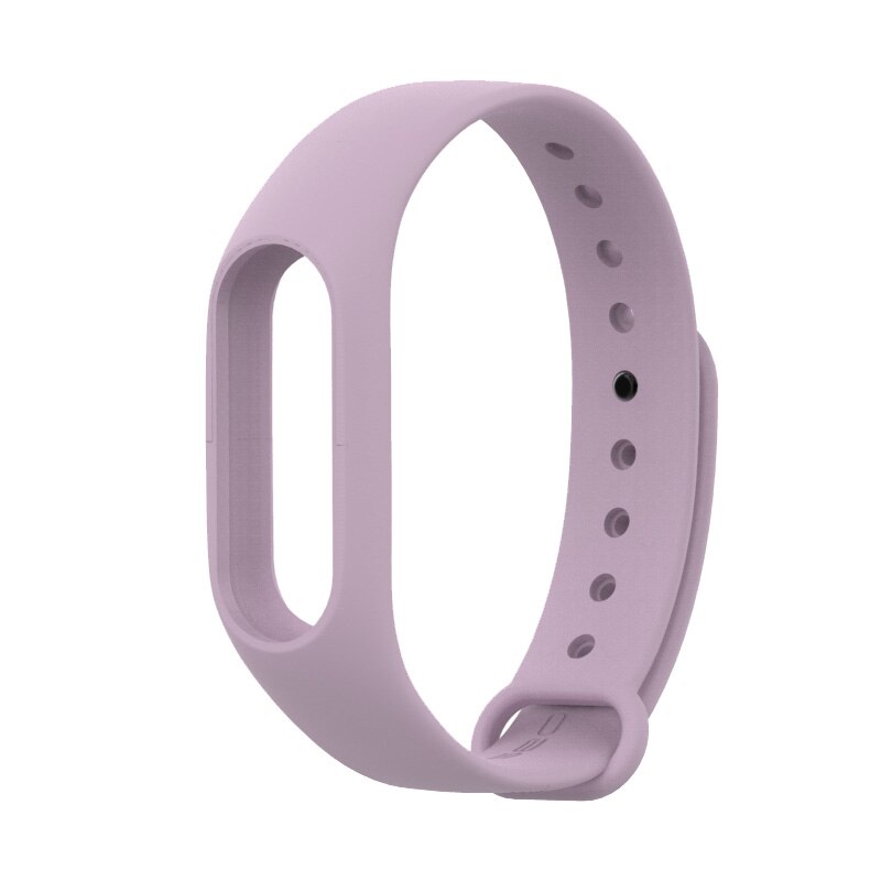 Para Xiaomi Mi Band 2 Correa de muñeca de silicona para mi Band 2 pulsera accesorios reloj inteligente Original M2 Miband 2 Correa: Light Purple