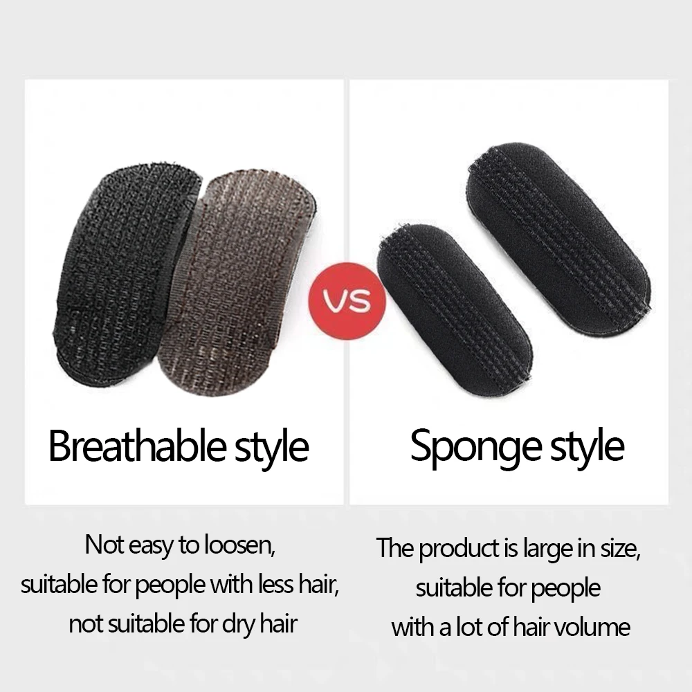 Ladies Breathable Fluffy Hair Clips Invisible Hair Pads Root Pads Sponge Makeup Comb Princess Hair Styling Tools