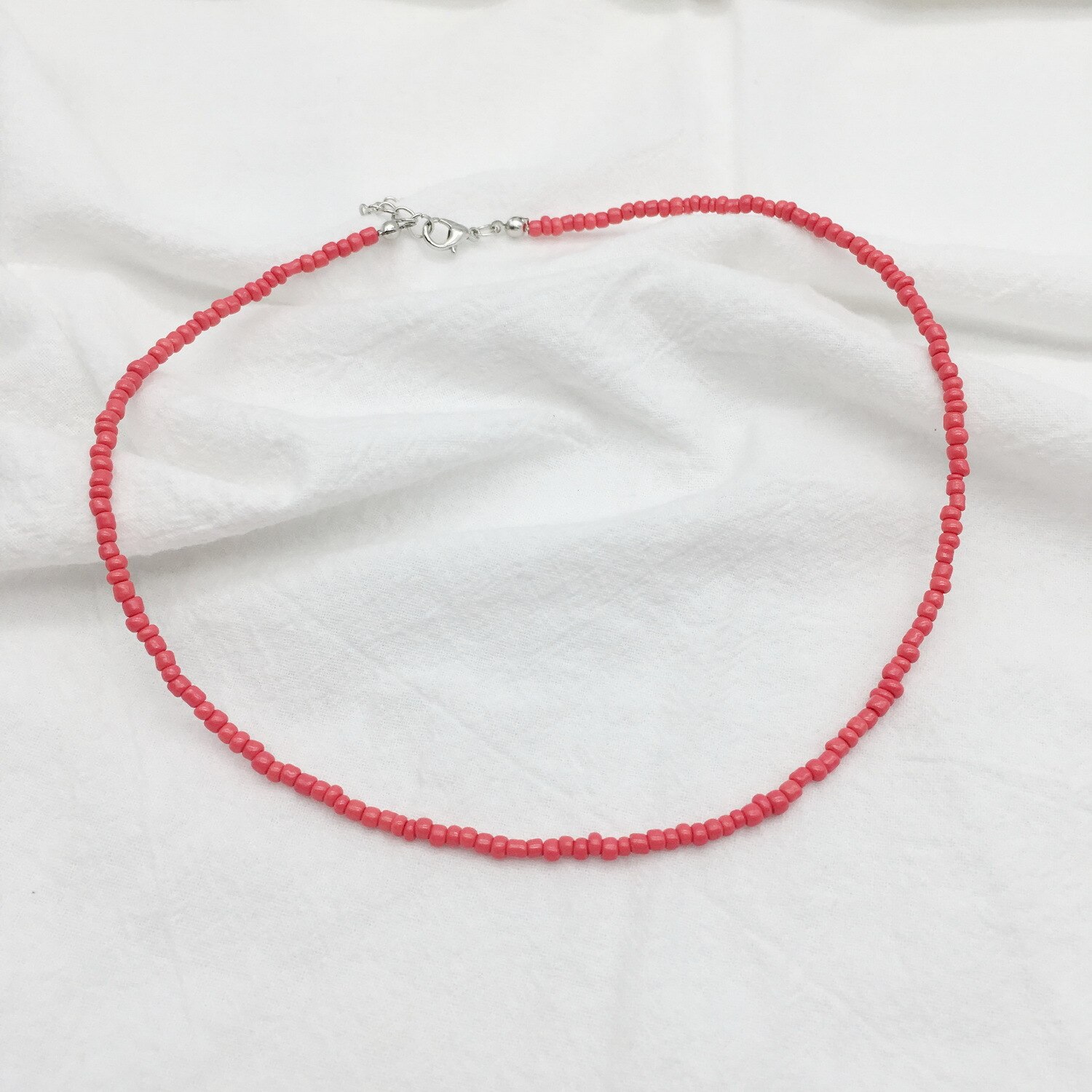 Proste koraliki Strand naszyjnik kobiety String z koralikami krótkie Choker naszyjnik biżuteria Chokers naszyjnik prezent plaża biżuteria Bijoux: 13