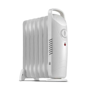Radiador de ACEITE eléctrico MINI 700w, bajo consumo, con termostato, 7 elementos o aletas y tan, termostato ACEITE, herramientas chimenea, térmico, ventilador para chimeneas de leña, hornillo madera camping, estufa