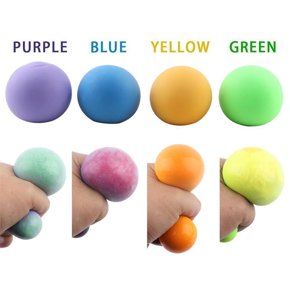 Decompression Toy Novelty Gag Stress Relief Discoloration Squishy Ball Sensory Fidget Squeeze Ball Toy Release Pressure Anxiety