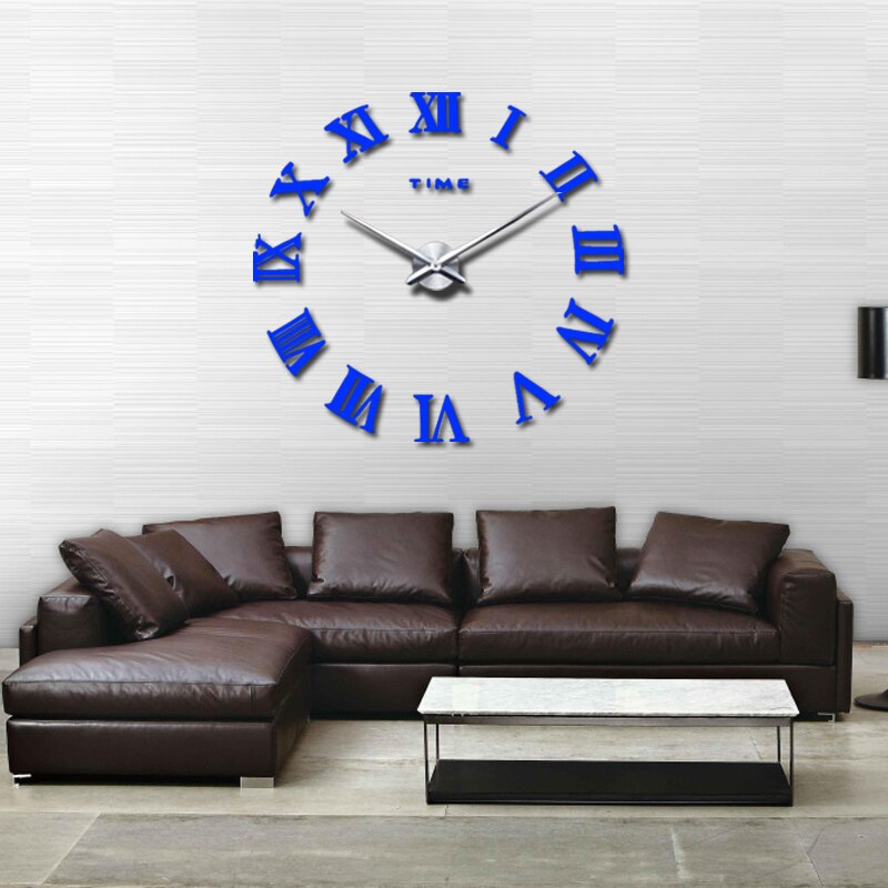 Echt Digitale Spiegel Große Wanduhr Moderne Wohnzimmer Quarz Metall Uhr Freies Hause Dekoration