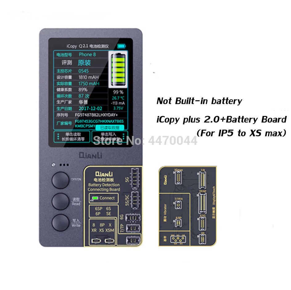 Icopy Plus 2.1 Lcd-scherm Lichtgevoelige Originele Kleur Photometer Voor Iphone 7 8 8P X 11 Max Batterij Reparatie programmeur: iCopy add BT board