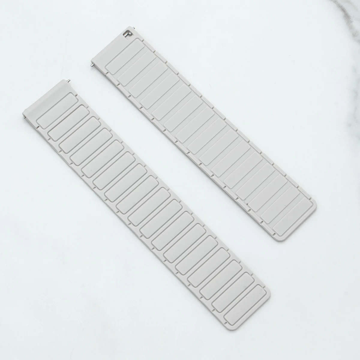 Bratara Magnetica din Silicon 20-22mm pentru Amazfit Bip, Active, GTR, GTS, Cheetah: Albastru alb / 12mm