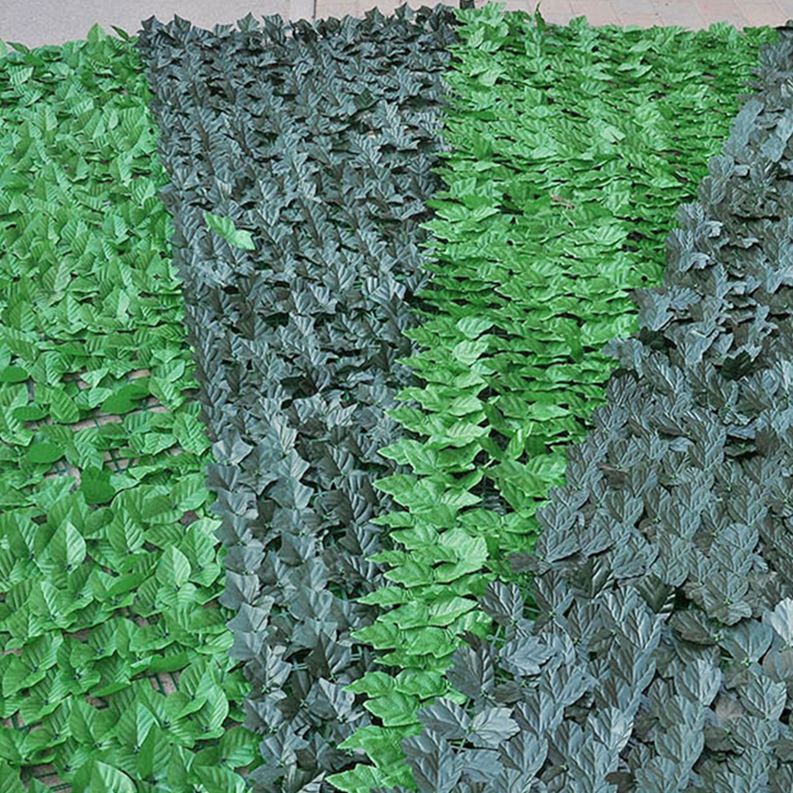 1x3m Artificial Ivy Leaf Hedge Screening Green Leaf Privacy Fence Screening Roll UV Fade Protected Privacy Artificial Fence
