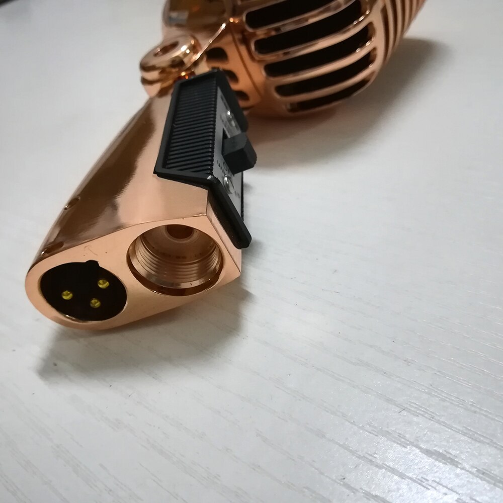Microphone Vintage en métal, couleur or Rose, 55 sh, pour Studio Audio, enregistrement et chant