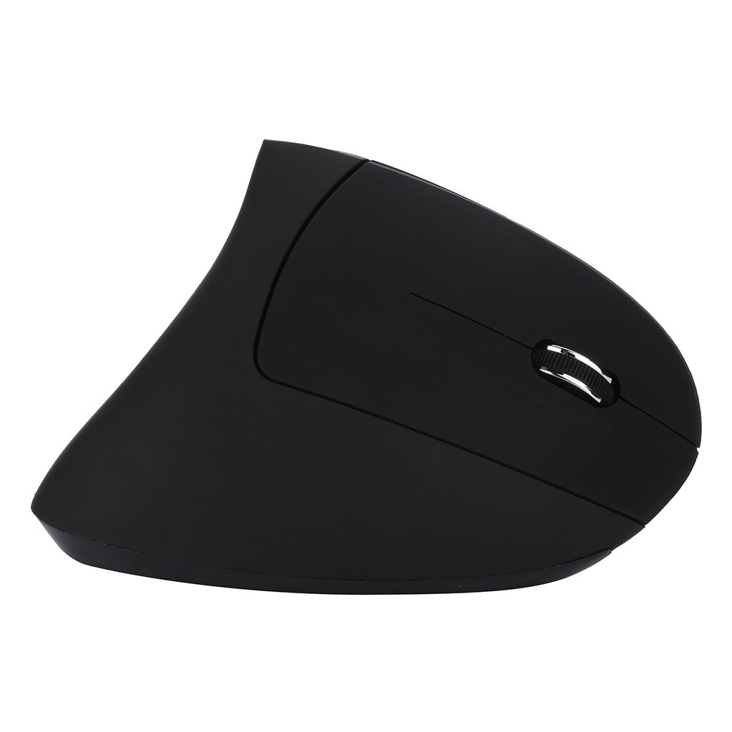 Wireless Mouse 2.4GHz - Ergonomic Vertical Design - 1600DPI - USB Receiver - Silent Click - Right Handed: Black