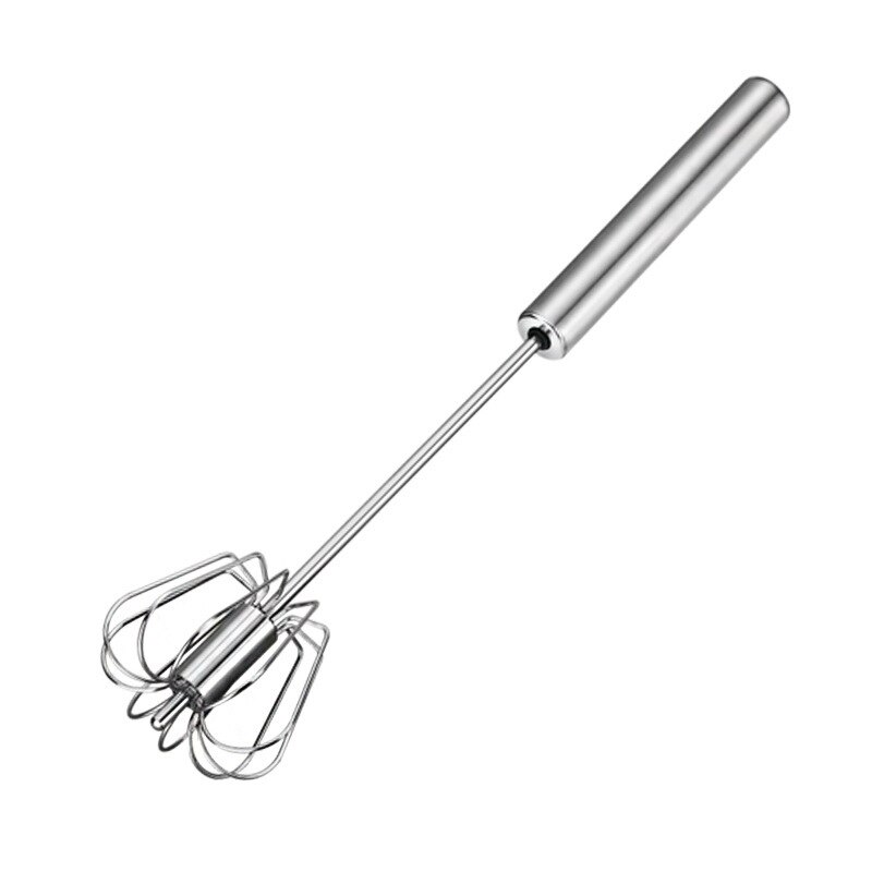 Semi Automatic Egg Beater 304 Stainless Steel Egg Whisk Manual Hand Mixer Self Turning Egg Stirrer Kitchen Accessories Egg Tools
