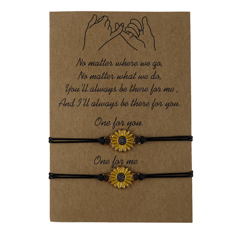 2 stück Legierung Einstellbar gewebte Armbinde Sonnenblumen Sonne Blume Gänseblümchen Armbinde Einstellbar Gewebt Armbinde Liebhaber Schmuck