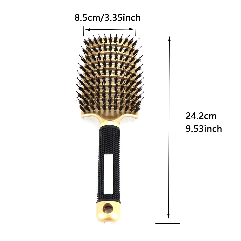 Peine cepillo de pelo Afro peines profesionales de peluquería peluca para reflejos cortes de pelo salón herramientas femeninas accesorios extensiones: Golden