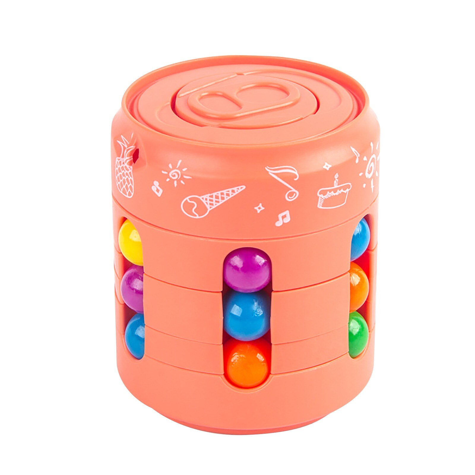 Stress Spel Speelgoed Voor Kinderen Magic Spinning Bean Draaiende Kan Decompressie Speelgoed Kid Kinderen Speelgoed: Orange 