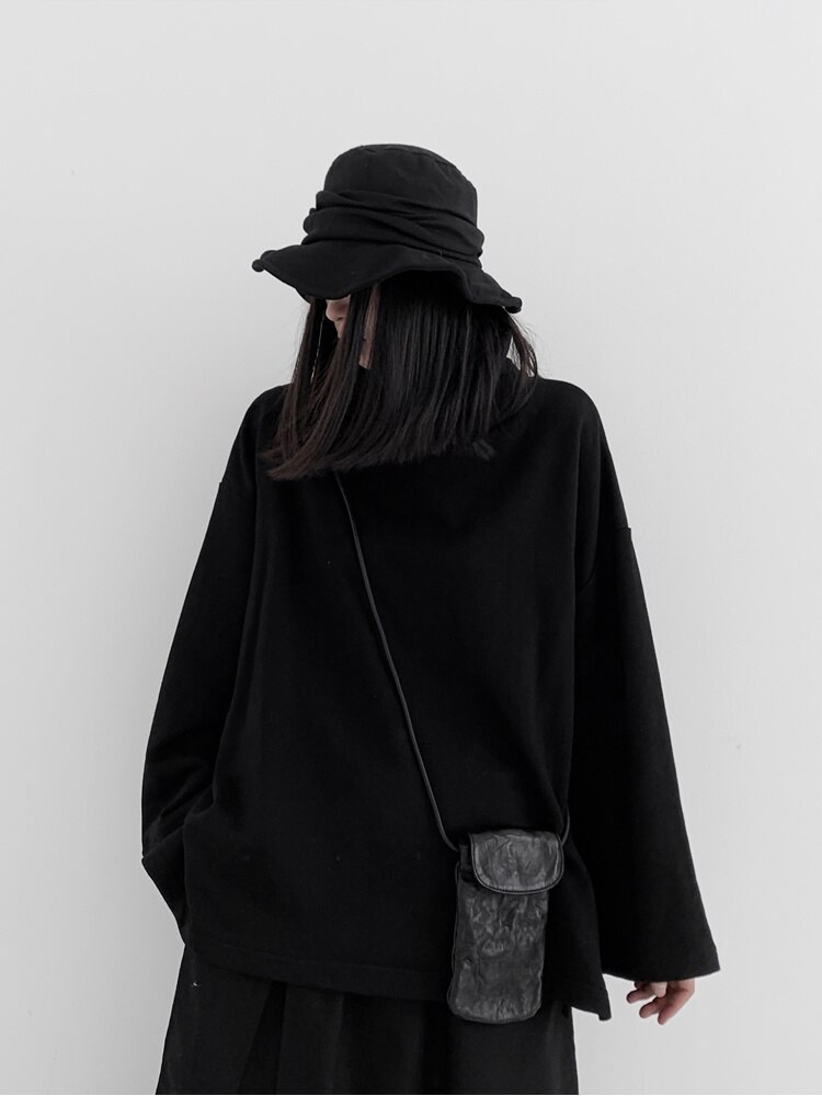 UMI MAO Yamamoto Wind Dark Black Japanese Retro Fisherman Hat Men Women Fold Hat Harajuku Y2k Femme Hombre Gothic