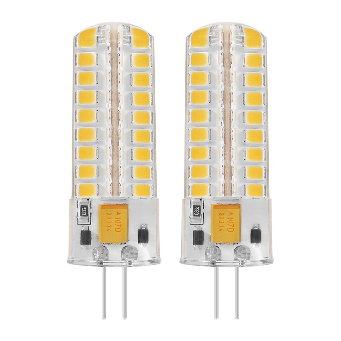 2X6.5W G4 Led-lampen 72 2835 Smd Led 50W Halogeen Lampen Equivalent 320lm Dimbare Warm Wit 3000K 360 Graden Stralingshoek Siliconen