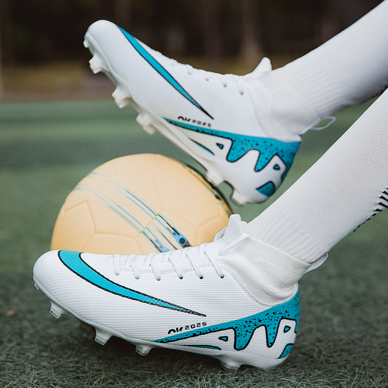 2025, neue Herren- und Damen-Fußballschuhe, Schüler gebrochen Nagel lang Nagel Kunstrasen-Wettkampf- und Trainingssportschuhe