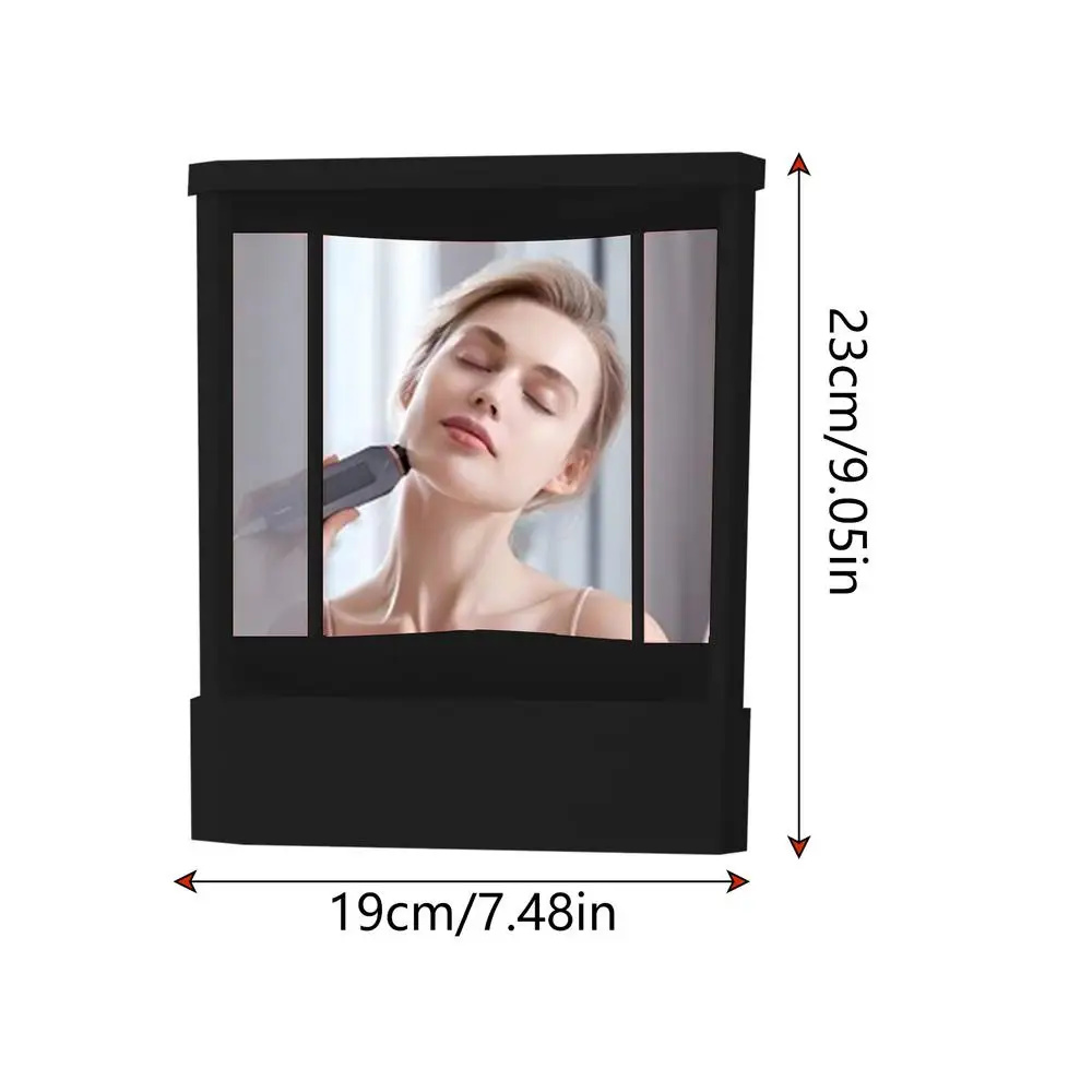 True Mirror Non Reversing Mirror Clear Cosmetic Mirror Dresser Inverted Mirror For Desktop Tabletop Living Room: 82x82cm / black