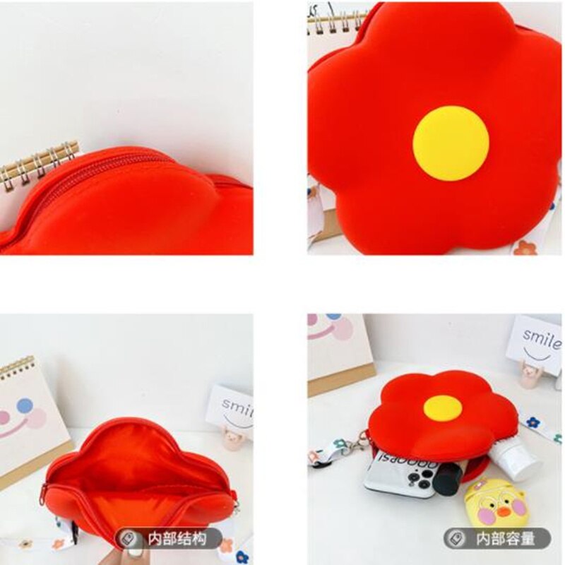 1Pcs Silicone Leuke Bloem Kinderen Tassen Portemonnee Prinses Zak Voor Baby Gril Party Beach Zomer
