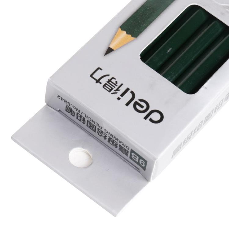 Deli Dibujo Profesiona Potlood Voor Schetsen Schilderen 9B Lood Kern Potlood School En Kantoor Professionele Tekening Potlood 12 Pcs