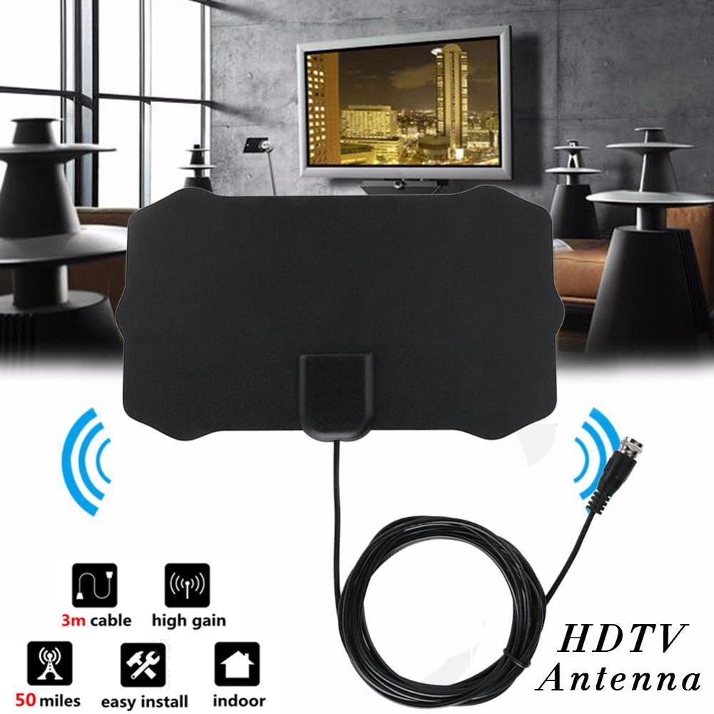 Alcance 25db interno da tevê de digitas da antena hdtv do amplificador do sinal de hd 4k 50 milhas para o sinal da tevê da antena da frequência ultraelevada de vhf hdtv receber