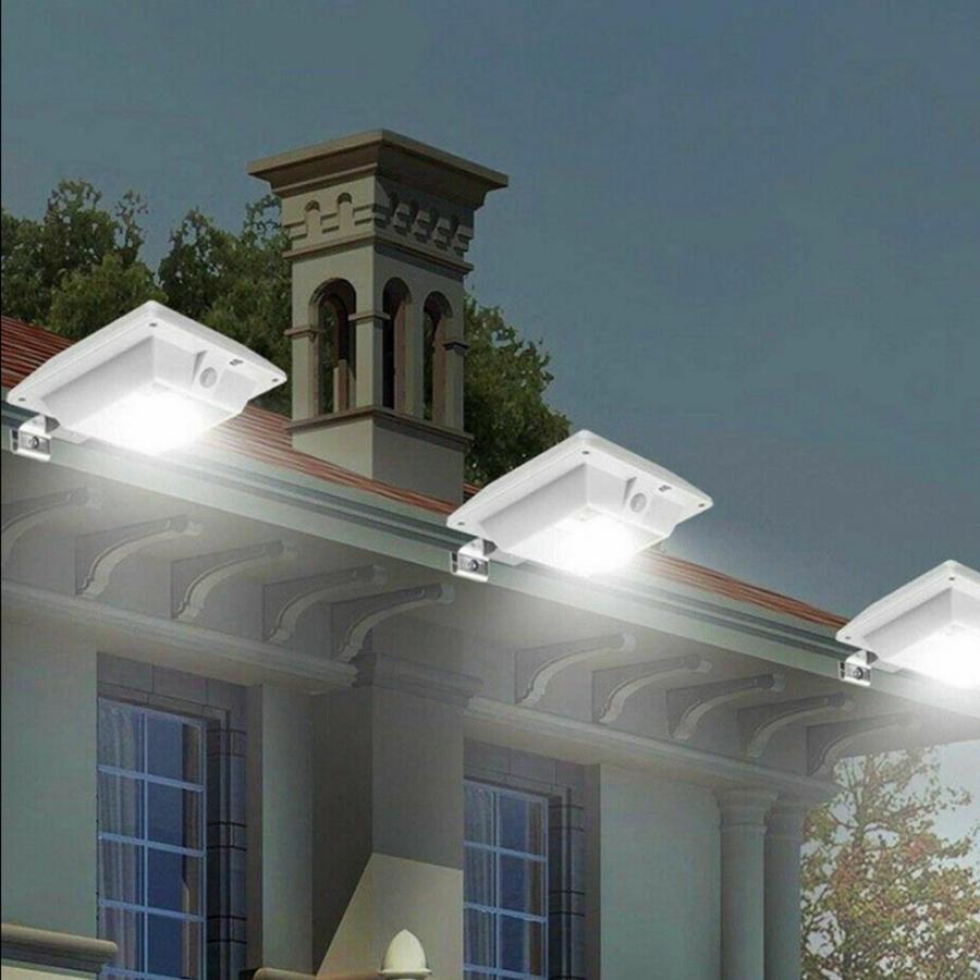 6 LED Solar Lights Outdoor Waterproof Solar Power Fence Light Garden Security Gutter for Garden Front door Garage Fence