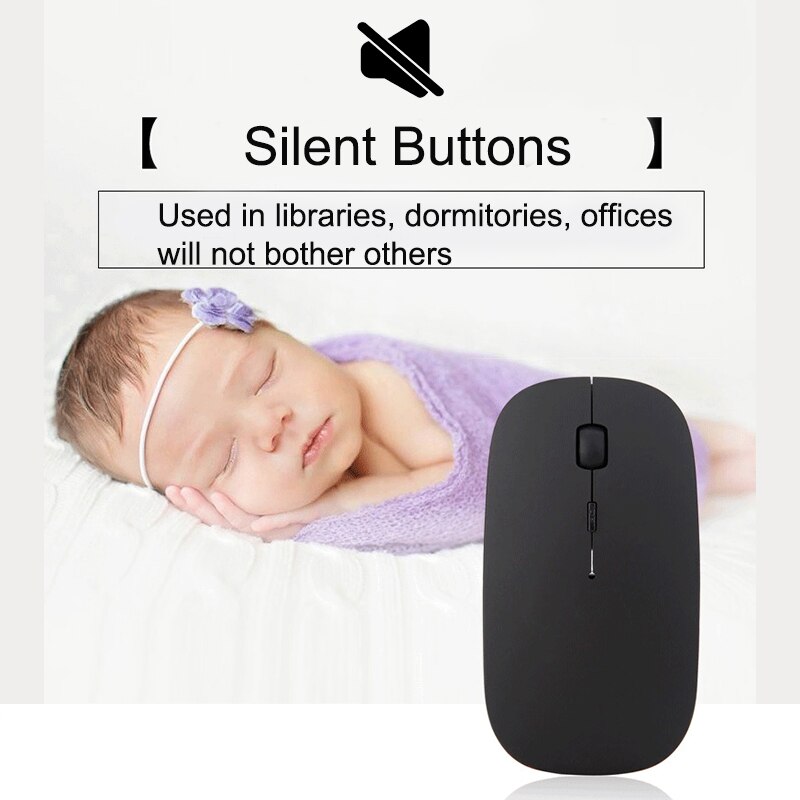 Bluetooth Mouse for Xiaomi Pad 5 Pro Rechargeable Wireless 2.4G Mouse for Xiaomi Laptop Silent Bluetooth Mice for Mi Pad 5