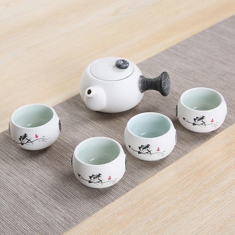 Chinese Traditional Tea Set Coffee Powder Storage Teaware Sealed Tea Container For Home Decorative Ceramic Jar Tea Container Set