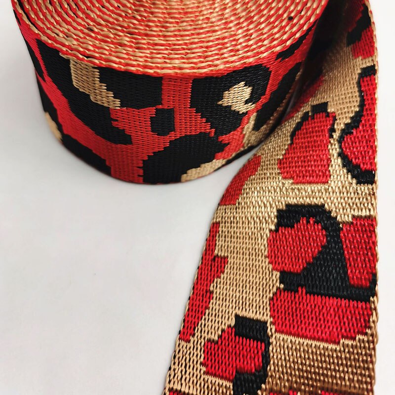 2Meters 50mm 1.5mm Thick Polyester/Nylon Webbings DIY Sewing Jacquard Webbing Strap For Bag Ribbons Clothes Hat Decorative Tapes: 14