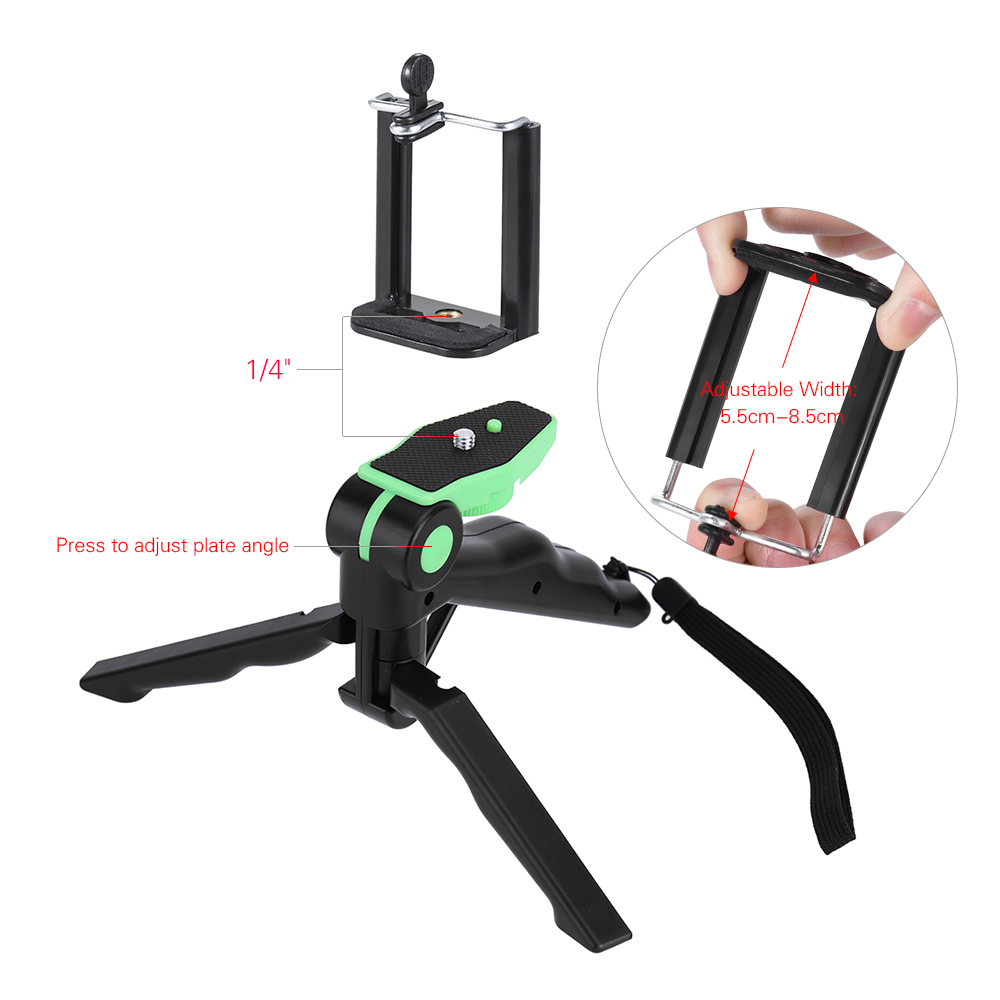 Mini Statief Stand Ondersteuning Houder Handgreep Stabilizer Met Smartphone Clip Beugel Voor Iphone Voor Samsung Galaxy S7/S6