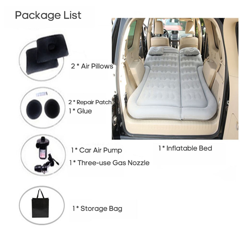 InCar Inflatable Bed Air Mattress Universal SUV Car Travel Sleeping Pad Outdoor Camping Mat Child Rear Exhaust Pad Car Rear Seat