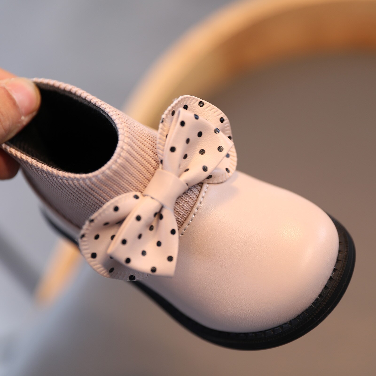Kleinkind freundlicher Baby Mädchen Winter Plüsch Flache Stiefel Mädchen der Kurz Bowknot lässig Wasserdichte Schuhe Mädchen Kurze Knöchel stiefel