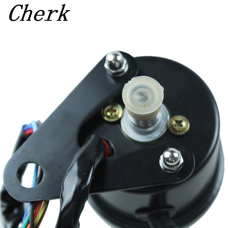 Universal Black Motorcycle Cafe Racer 60MM Stainless mechanical odometer speedometer White LED with indicator lights 0-140KM/H