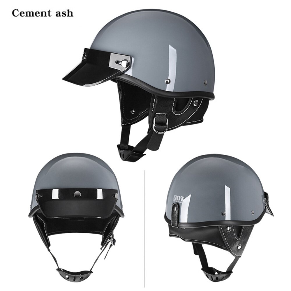 Korea Japan Vintage Motorcycle Half Open Face Helmet Retro Motorbike Scooter Biker Riding Cruiser Capacetes Para Moto DOT