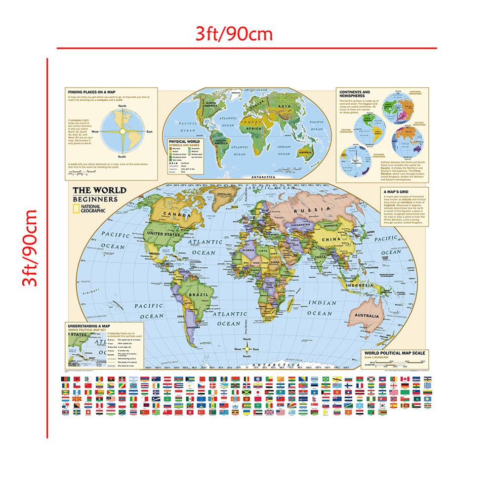 World Map With National Flag And Plate Distributio... – Grandado