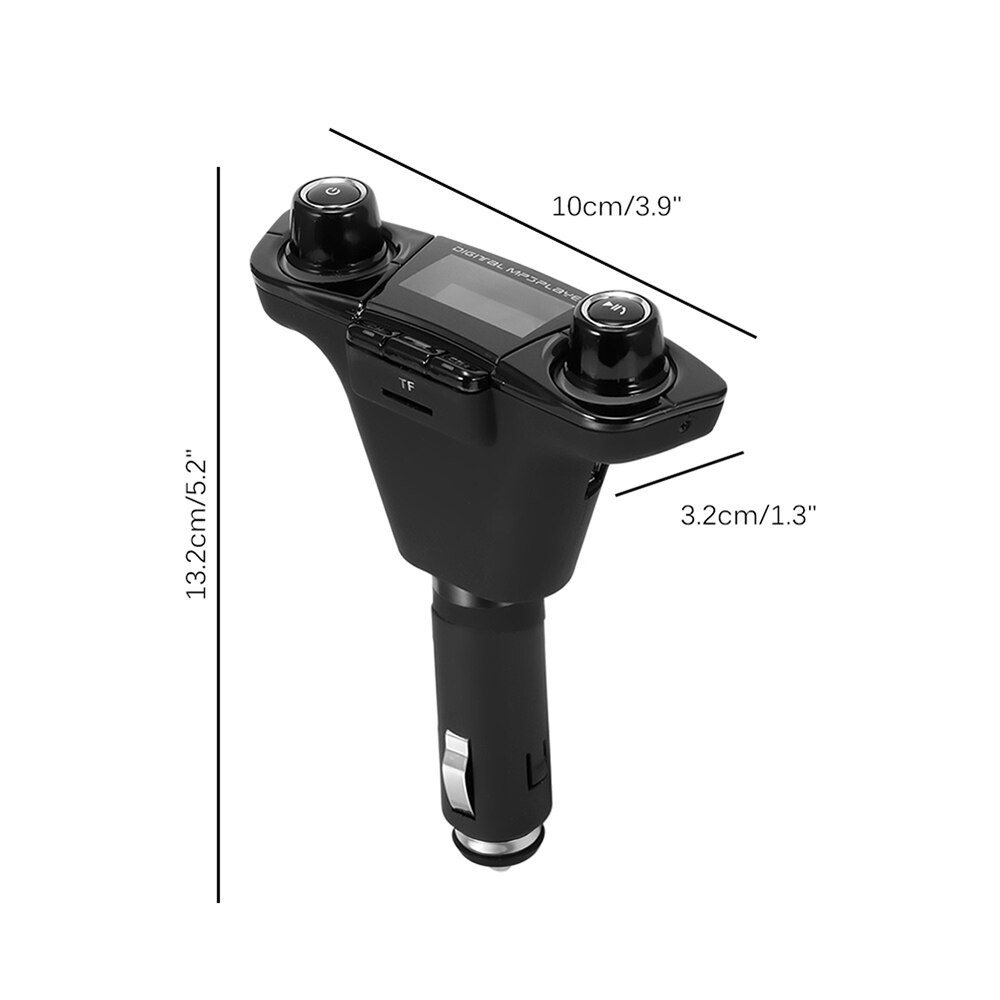 Dual Knop Knop Voor Auto Bluetooth MP3 Speler Tf Card Voor Auto Muziek Fm Fm Intelligente Opladen Instrument Panel