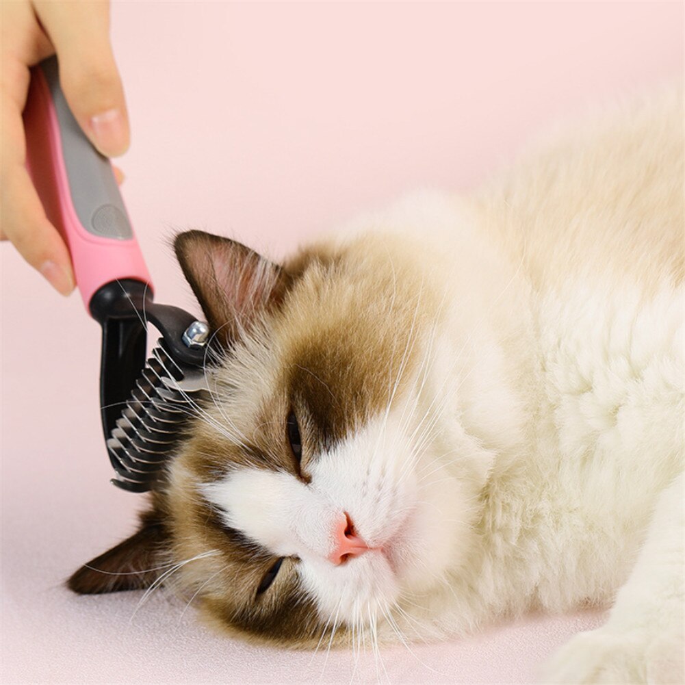 Perro de eliminación de pelo peine pelo de gato cepillo aseo herramientas Clipper pelo perro gato cepillado de pelo peine para cachorro pequeño suministros para perros mascota