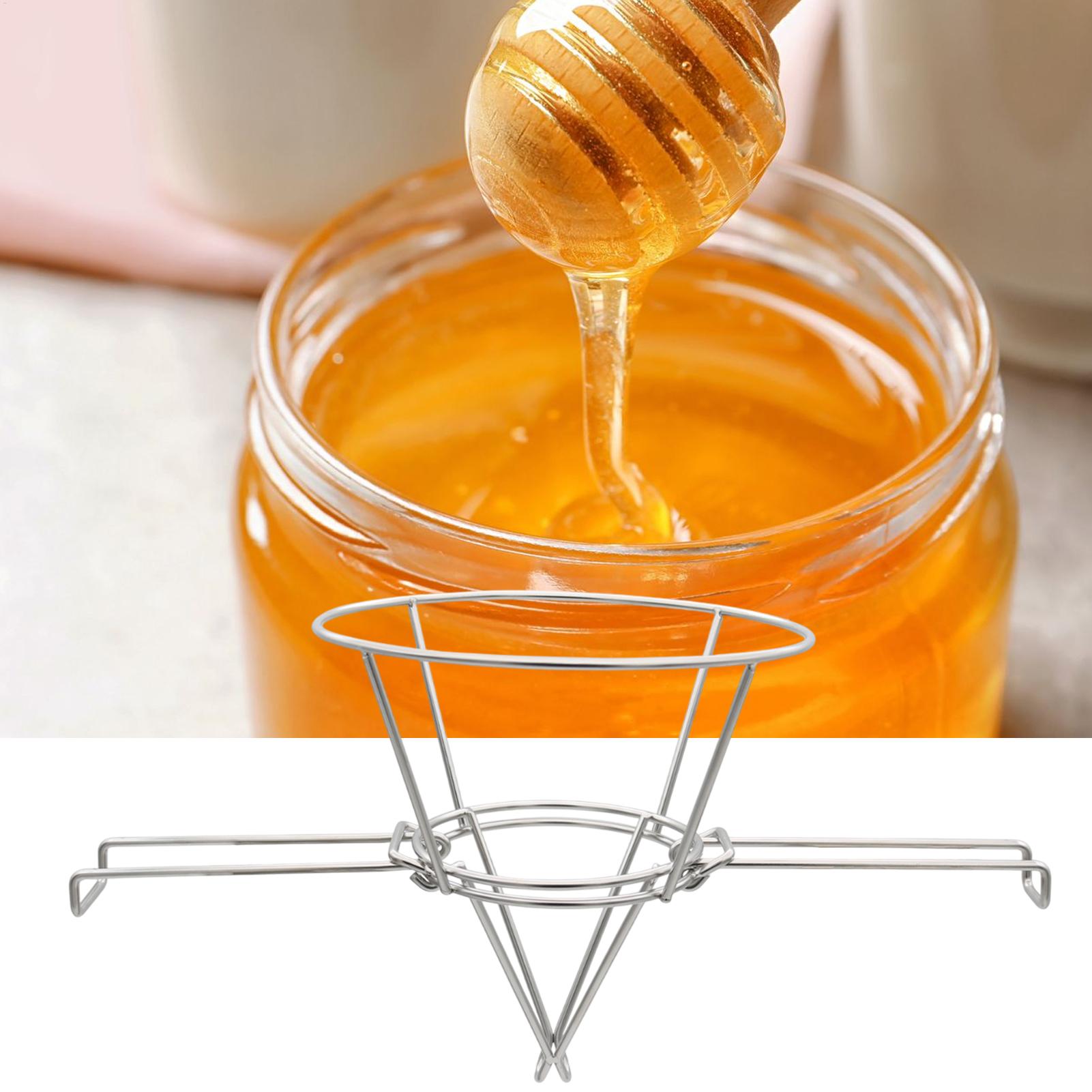Deep Fryer Oil Cone Filter Holder Fryer Filter Stand Maple Syrup Filter Stand Stainless Steel Strainer Rack with Folding Arms