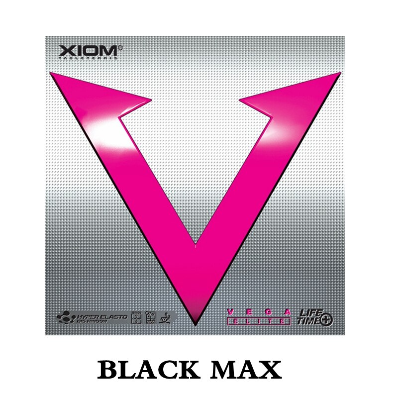 Xiom Vega Elite Table Tennis Rubber Super Balance For All Levels Of Players: BLACK MAX