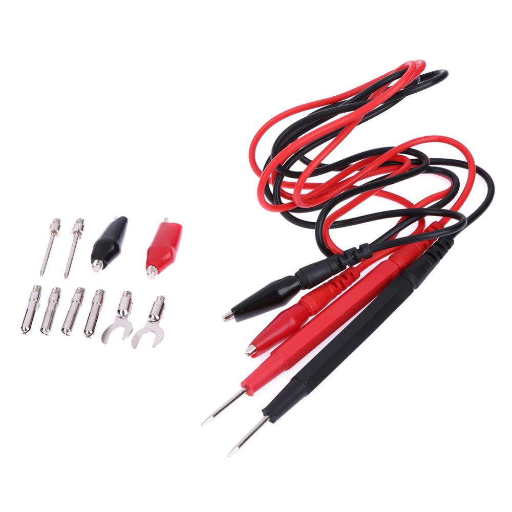 16 st/set universella prob-testledningar stift för digital multimeter nålspetsmätare multimeter tester ledning sond tråd penna kabel