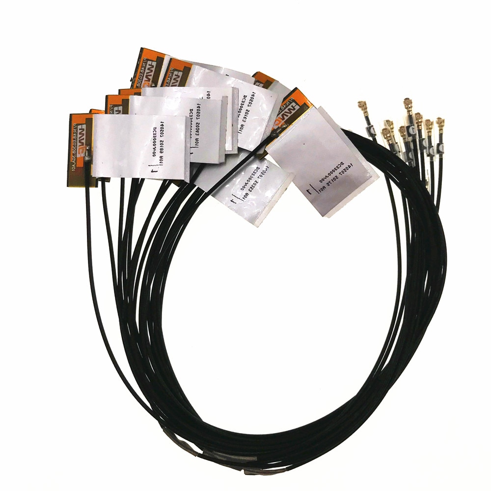 10pcs Tyco WNC U.FL antenna wire cable for BCM94331CD BCM94360CD QCA9880 QCA9882 AR9280 AR9380 Wifi card WWAN Card MC7355
