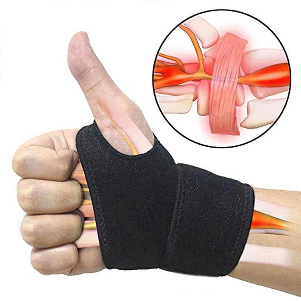 Unisex wrist protection band brace training wrist support carpal tunnel sprains strain gym strap wraps sport pain relief wrap bandage