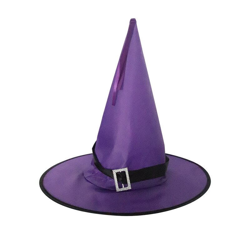 LED Flashing Party Hat Glowing Witch Hat Children Adults Performance Props Halloween Party Supplies: purple