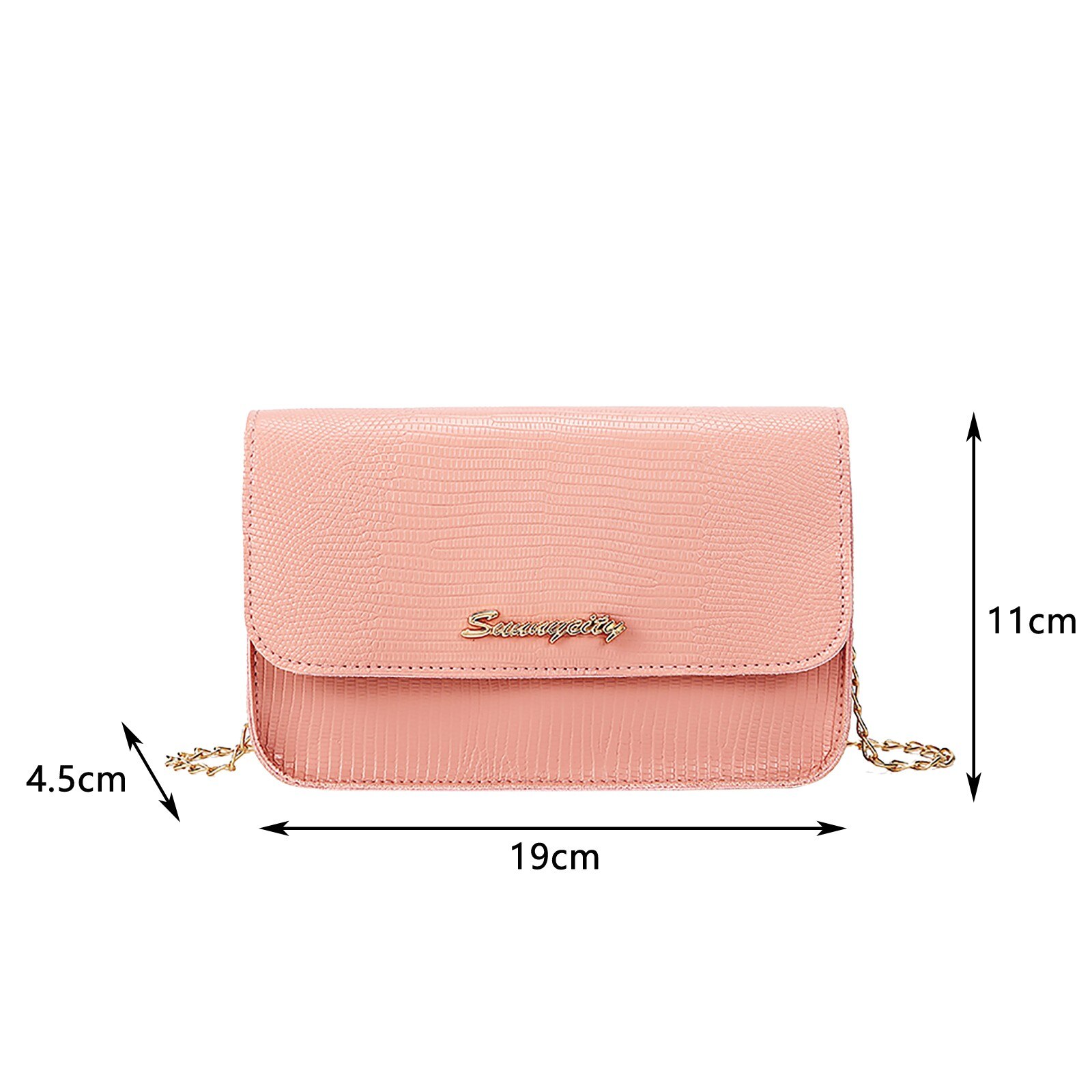 Bolso cuadrado pequeño y sencillo para mujer, bolsa de mano femenina de , de , de cuero Pu, con cadena de cerrojo, bandoleras para teléfono móvil,