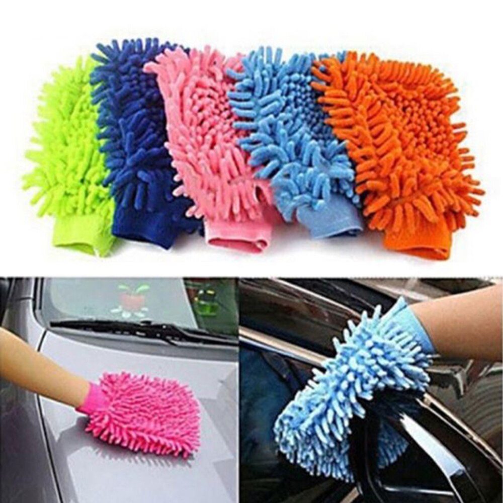JUNGLEFLASH Mikrofaser Waschen Hand Handschuhe Große Größe Auto Fenster Staub Reinigung Handschuh Haushalt Reinigung Handtuch Auto Trocknen