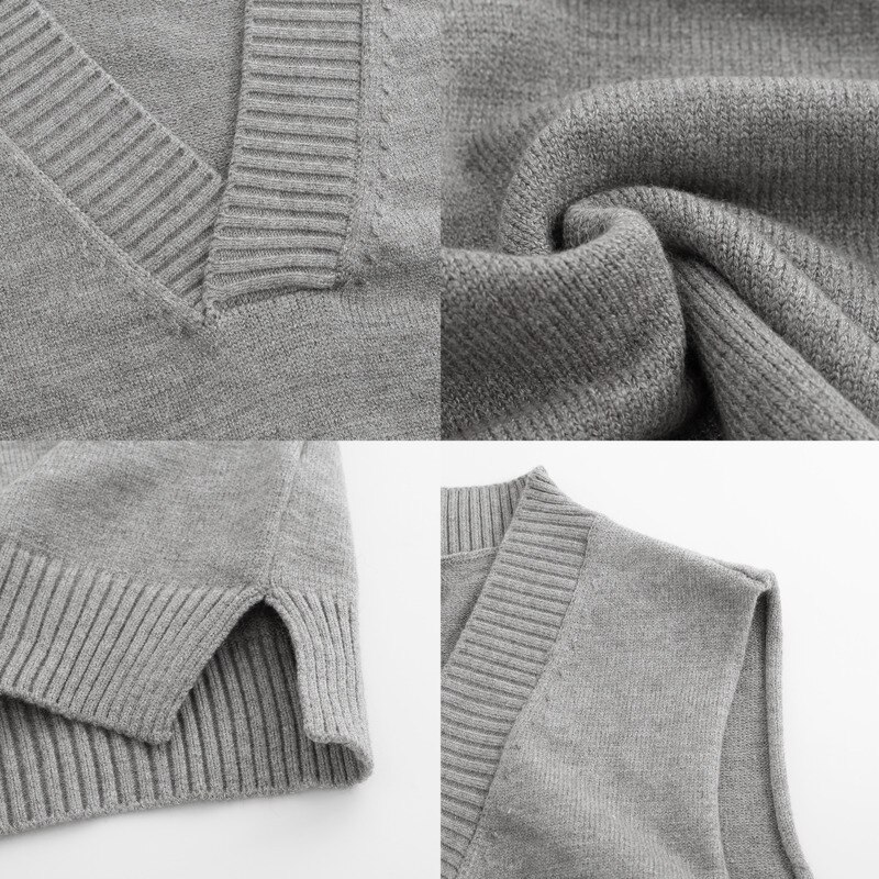 IEFB – gilet en tricot fin pour homme, pull sans manches, col en v, sous-vêtement ample, Vintage, tendance, collection automne hiver