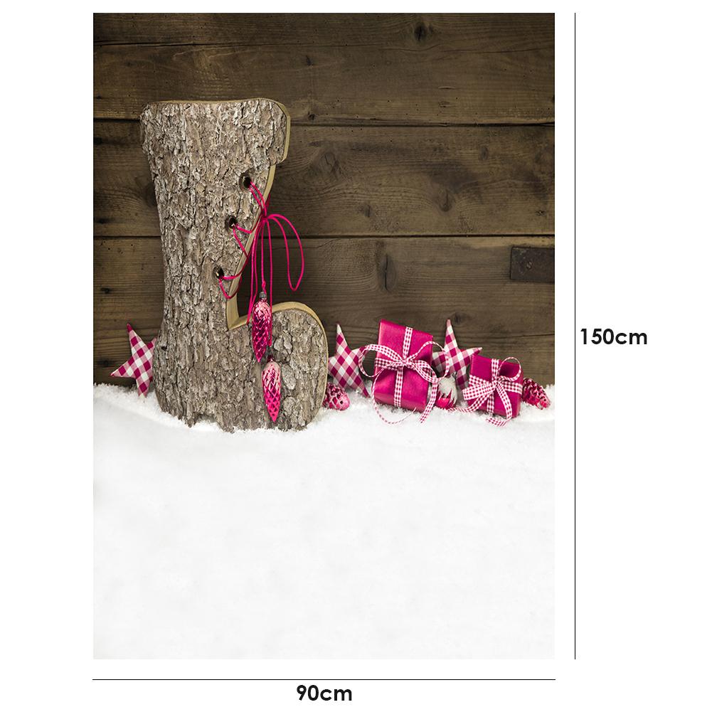 0.9X1.5m Christmas Background Cloth Pictorial Cloth Party Santa Claus Snow Photo Studio Fabric Decoration Accessories: C