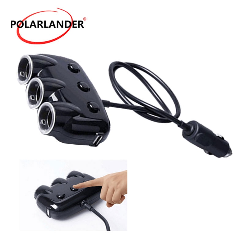 Mini Universal Triple USB Car Vehicle Charger Adapter USB Socket 3 Port 2.1A 2A for iPhone For Android