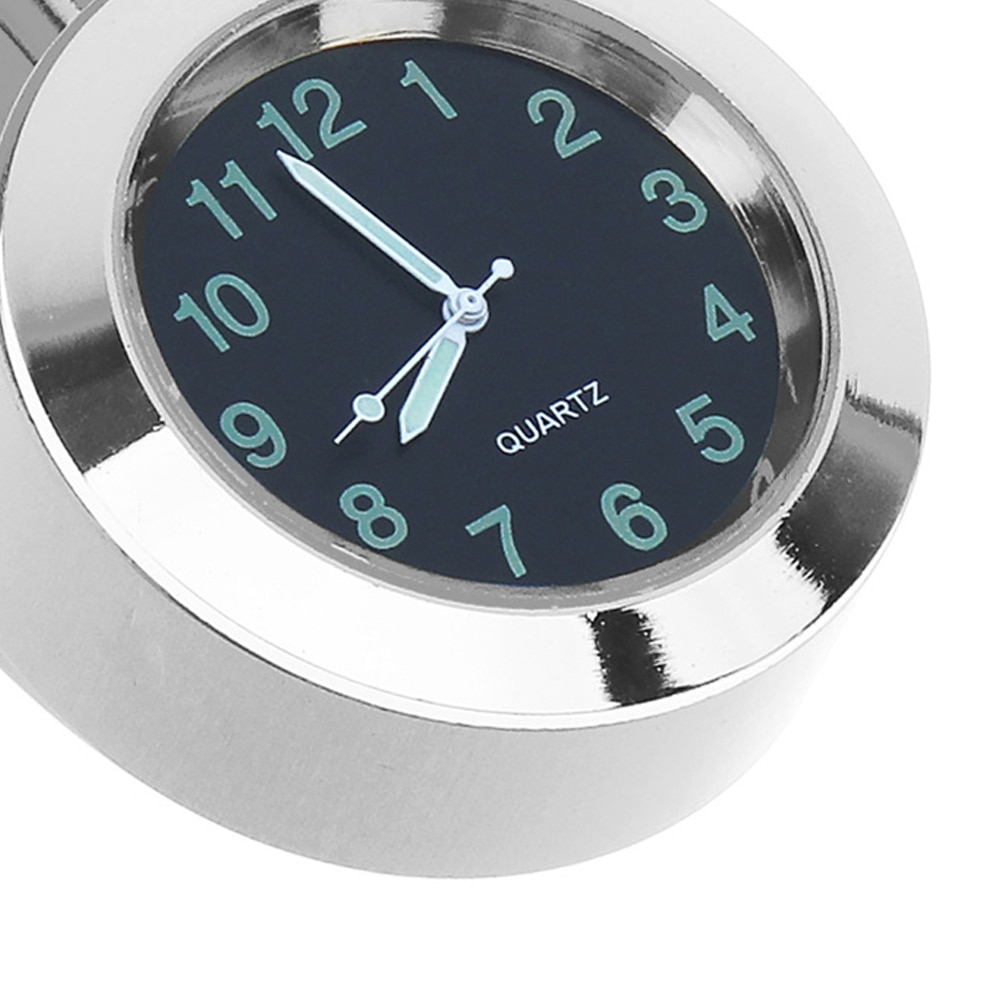 Universal impermeable motocicleta reloj con luz de noche motocicleta manillar montaje reloj Dial bicicleta manillar reloj