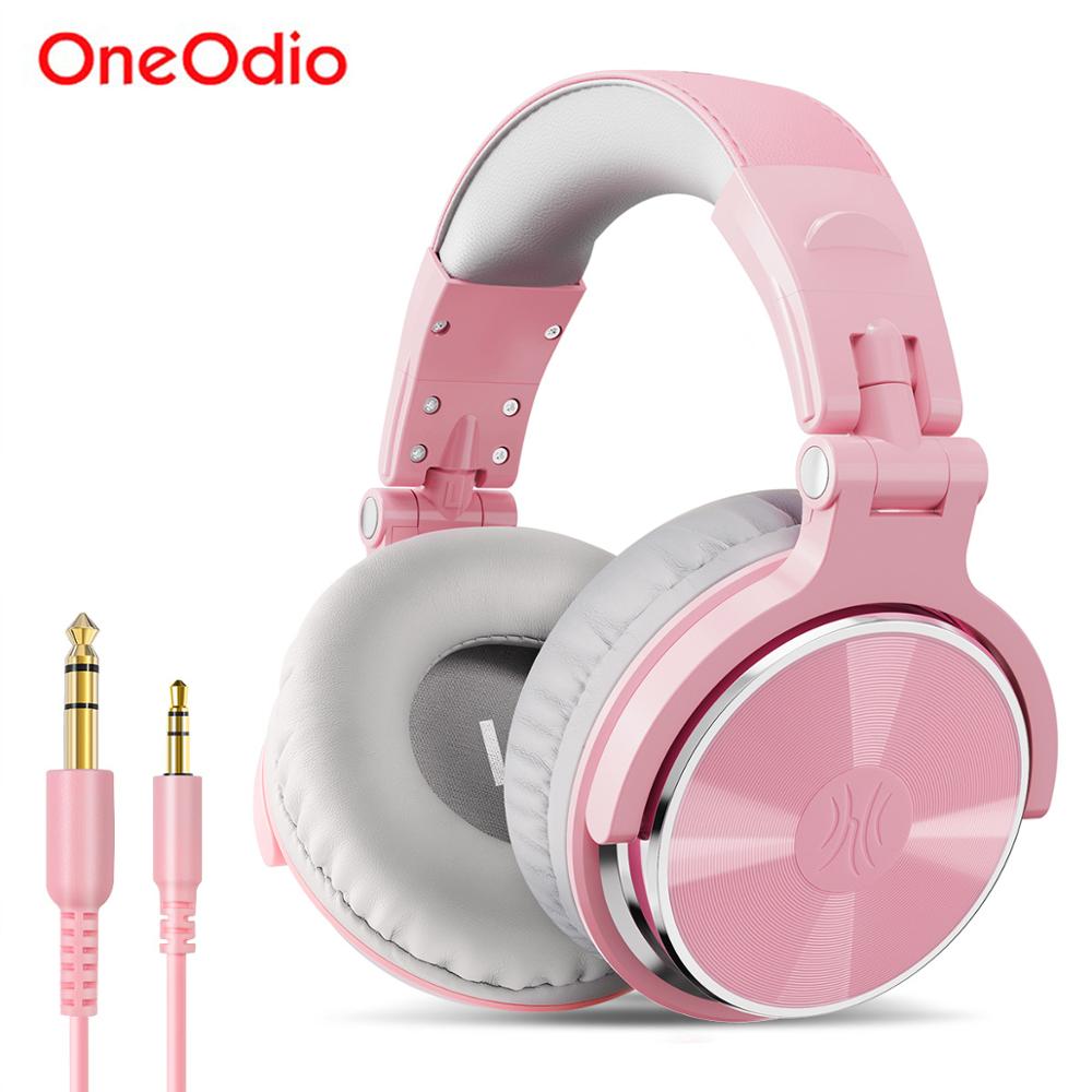 Oneodio rose casque casque de jeu avec Microphone filaire DJ Studio stéréo casque pour PC ordinateur femmes filles