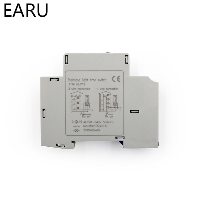 Din rail Staircase Lighting Timer Switch timer relay 220VAC 16A used for corridor lighting ALC18